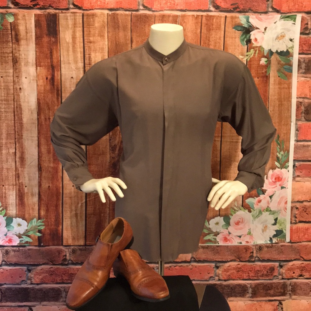 PAVO Banded Collar Shirt